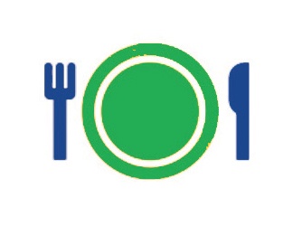 Icon of a dinner plate with utensils