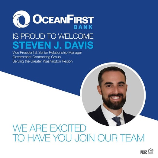 OceanFirst is proud to welcome Steven Davis. We are excited to have you join the team.