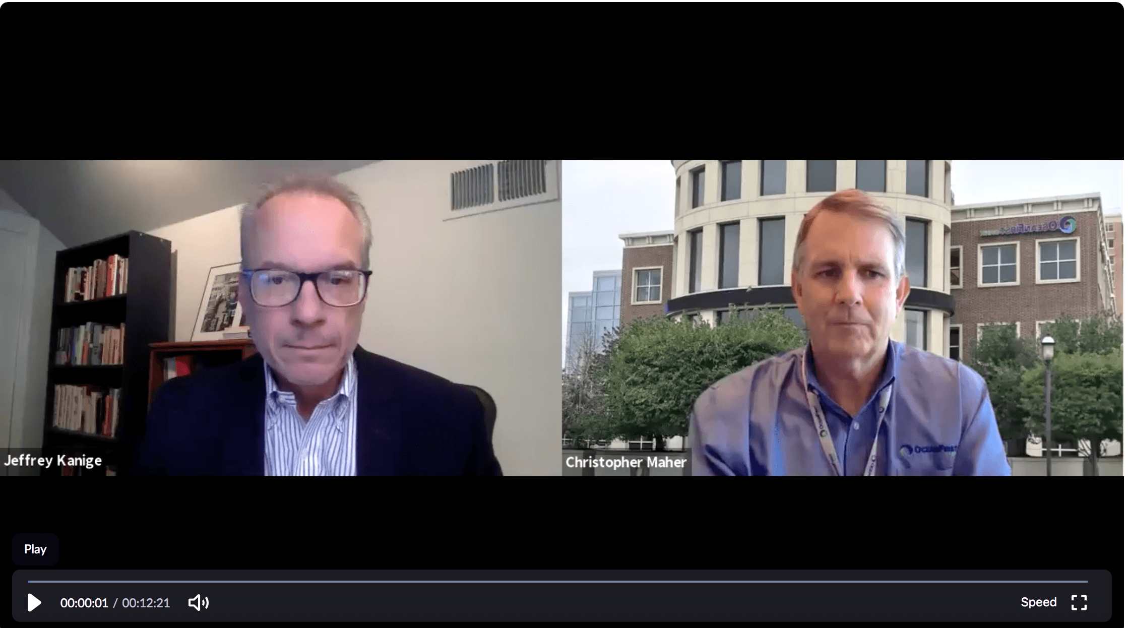 Video of Jeffrey Kanige and Chris Maher